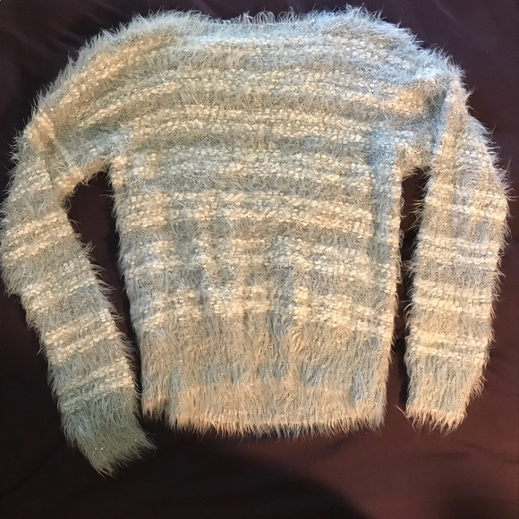 Fuzzy Sequin Striped Sweater - Picture 4 of 5